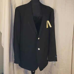 NWT Alan Flusser Men's Black Blazer Size 44 REG